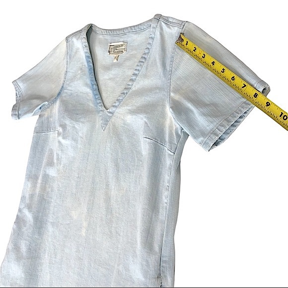 Current Elliott Splotchy Denim Dress in Avalanche - Picture 11 of 12